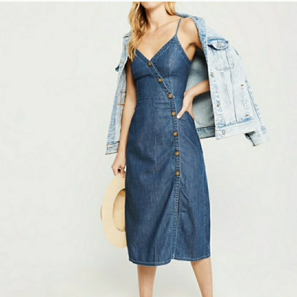 Abercrombie Side Slit Midi Dress - Size XL